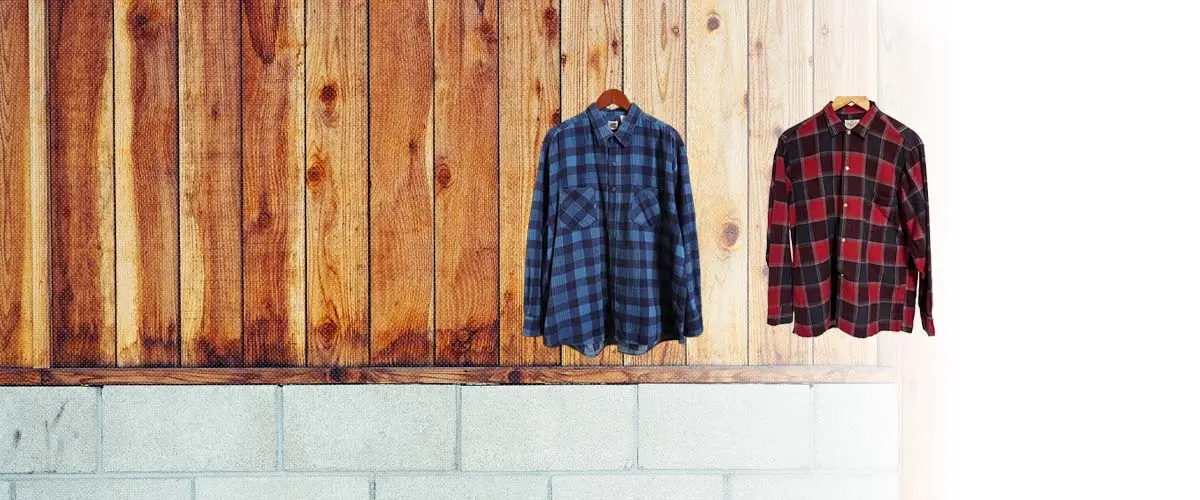 プリントネルシャツ