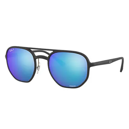 Ray-Ban(レイバン) ポラライズドグリーンミラーブルー RB4321CH 601SA1 53-21 マットブラック