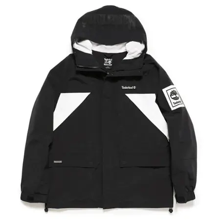 Timberland(ティンバーランド)x mastermind JAPAN(マスターマインドジャパン) 2019AW メンズ ウェザー ブレーカー ブラック/ホワイト