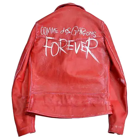 COMME des GARCONS(コムデギャルソン)×LEWIS LEATHERS(ルイスレザーズ)14AW FOREVER ライトニング ライダースジャケット 青山店限定 RED