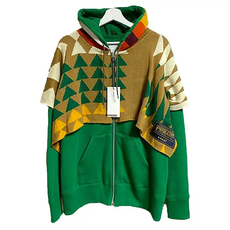 sacai(サカイ)×Pendleton(ペンドルトン)19SS Zip-Up Hoodie