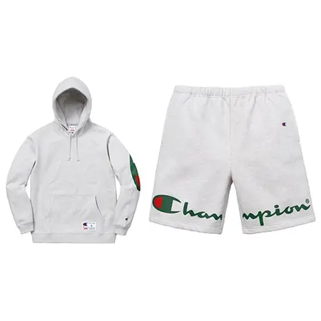 Supreme(シュプリーム)×Champion(チャンピオン)18SS Hooded Sweatshirt ＆ Sweatshort セットアップスウェット