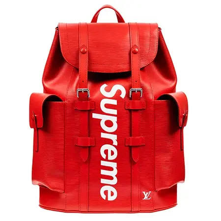 Supreme(シュプリーム)×Louis Vuitton(ルイヴィトン)17-18AW クリストファー エピレザーバックパック レッド