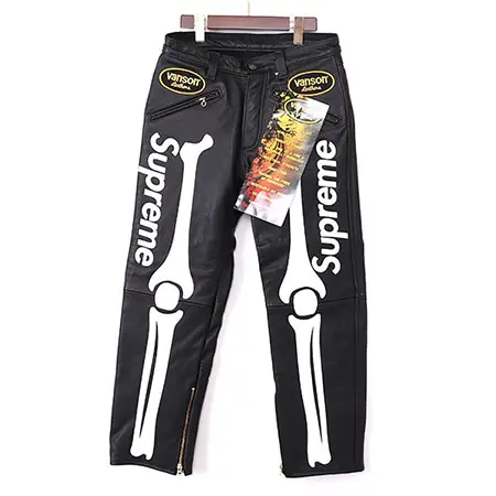 Supreme(シュプリーム)×VANSON(バンソン)17AW Leather Bones Pants レザーボーンズパンツ