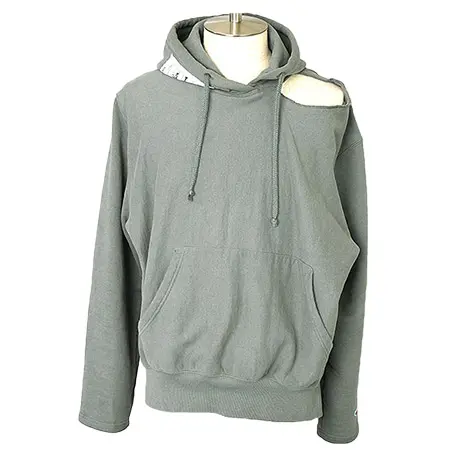 VETEMENTS(ヴェトモン)×Champion(チャンピオン)17SS CUT OUT OPEN SHOULDER HOODIE