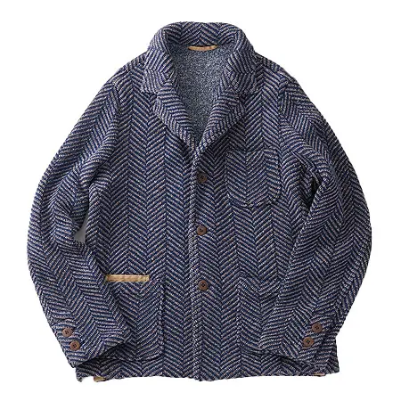 45R(フォーティファイブアール) 19AW コットンツイードのニットジャケット