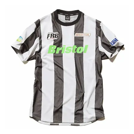 F.C.Real Bristo(エフシーレアルブリストル) STRIPE S/S TRAINING TOP A(BLACK/WHITE)