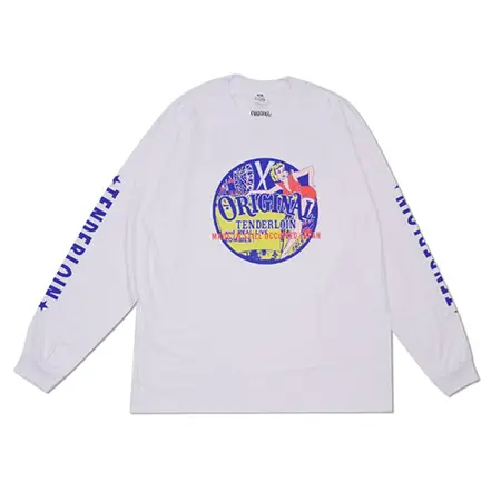 TENDERLOIN(テンダーロイン) TEE L/S CS 長袖Tシャツ WHITE