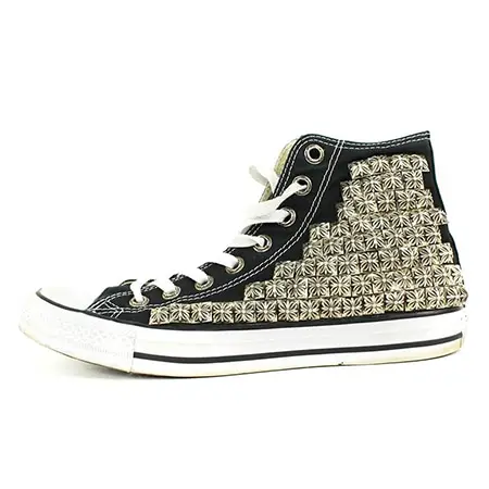 CONVERSE(コンバース)×CHROME HEARTS(クロムハーツ) ゼロピラミッドスタッズ装飾キャンバスハイカットスニーカー