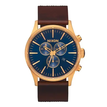 NIXON(ニクソン) THE SENTRY CHRONO LEATHER : NAVY/BROWN/BLACK NA4053210-00