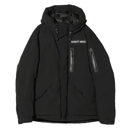 Schott(ショット) 2TONE DOWN PARKA 009 BLACK