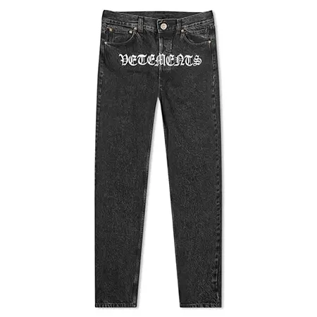 VETEMENTS(ヴェトモン) 19AW VETEMENTS GOTHIC VETEMENTS JEAN