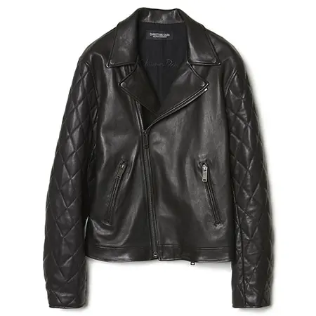 CHRISTIAN DADA(クリスチャンダダ) 19AW QUILTED SLEEVE LEATHER MOTORCYCLE JACKET