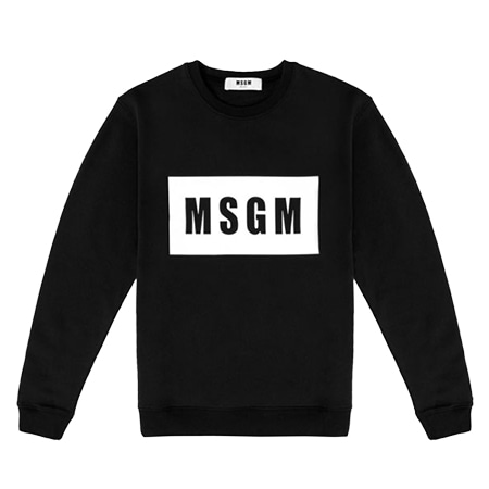 MSGM(エムエスジーエム)ロゴ スウェット ブラック