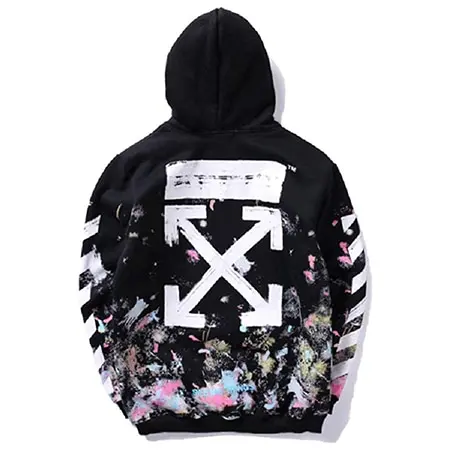 OFF-WHITE(オフホワイト)Galaxy Zip Up Hoodie Jacket Pria – Black