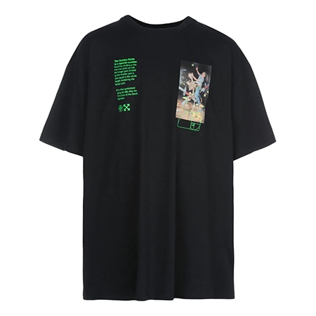 OFF-WHITE(オフホワイト)PASCAL PAINTING S/S OVER TEE BLACK MULTI