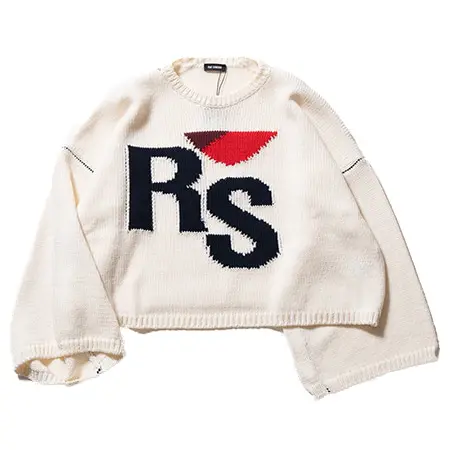 RAF SIMONS(ラフシモンズ)Cropped oversized RS sweater