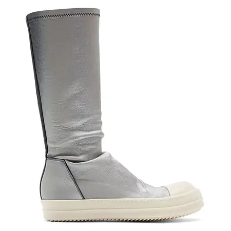 Rick Owens(リックオウエンス)ブラック & シルバー D?grad? ストレッチ ソックス スニーカー