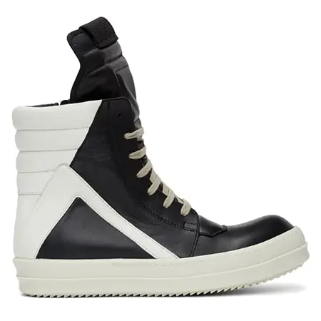 Rick Owens(リックオウエンス)ブラック & ホワイト Geobasket スニーカー