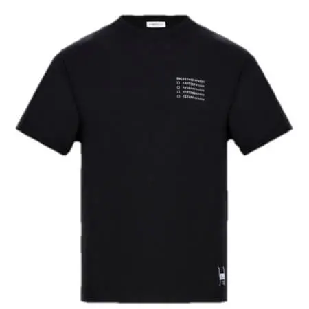 7 MONCLER FRAGMENT HIROSHI FUJIWARA(7モンクレールフラグメントヒロシ･フジワラ) バックステージTシャツ ブラック