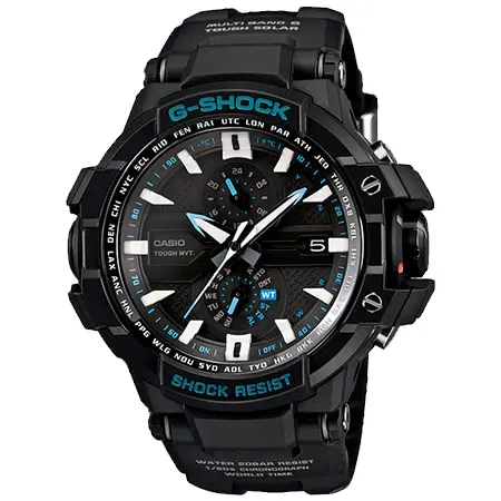 G-SHOCK(Gショック) スカイコックピット GW-A1000A-1AJF マットブラック×スカイブルー