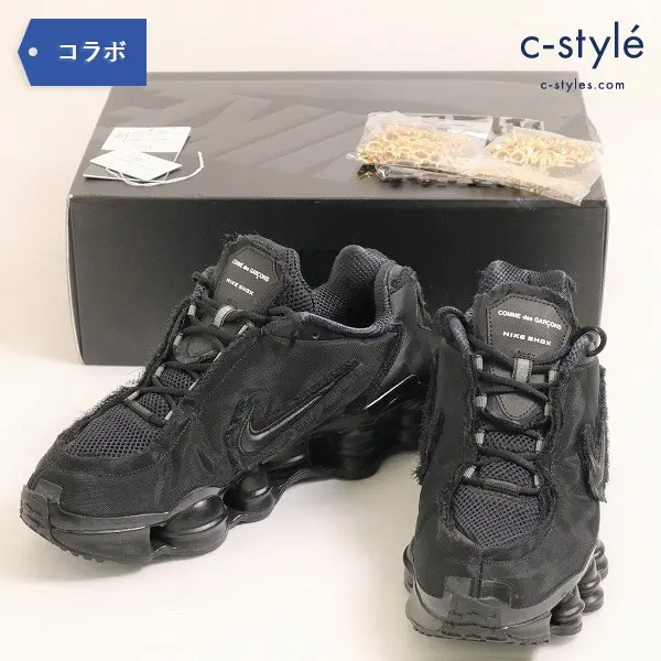 NIKE(ナイキ)×COMME des GARCONS(コムデギャルソン) W SHOX TL CDG  メンズ 27.5cm ブラック 黒