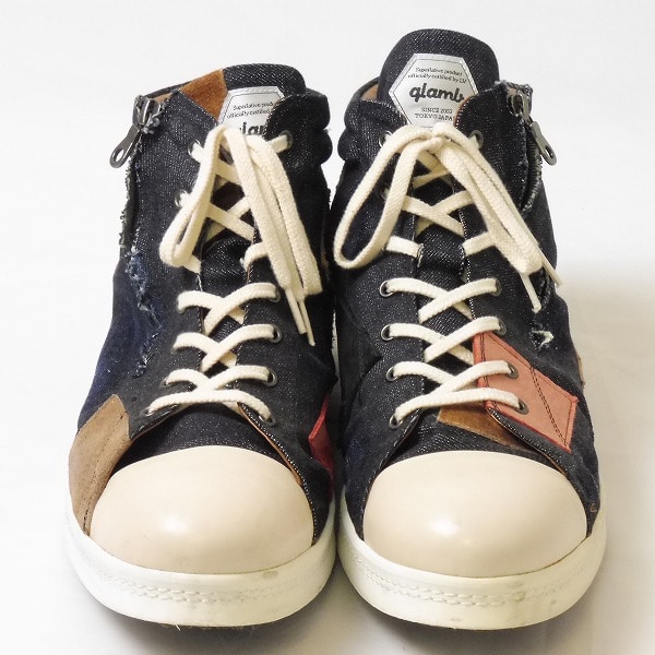 glamb グラム ACE sneakers エース スニーカー Indigo 28.5cm パッチワーク デニムの買取金額(買取実績)