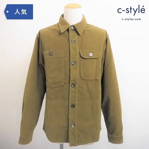 FREEMANS SPORTING CLUB キャンプシャツ CAMP SHIRTS L モールスキン 厚手