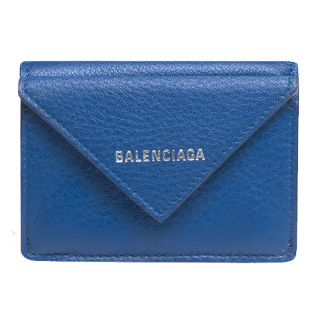 BALENCIAGA(バレンシアガ) ペーパー ミニ ウォレット ロイヤルブルー