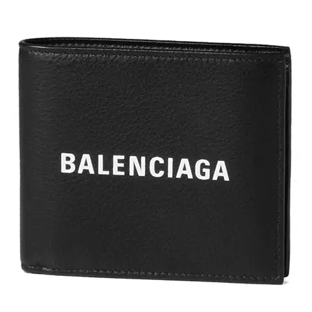 BALENCIAGA バレンシアガ 二つ折り財布 EVERYDAY ブラック 485108 DLQHN 1060 ノアール