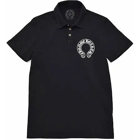 CHROME HEARTS(クロムハーツ)  BSフレア シルバー925ボタン 半袖ポロシャツ