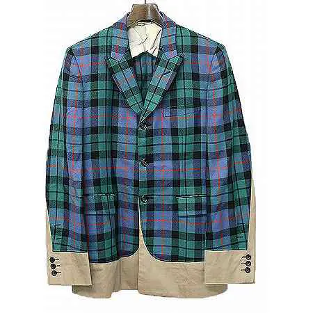 COMME des GARCONS HOMME PLUS EVER GREEN(コムデギャルソン オムプリュス エバーグリーン) チェック柄 ジャケット