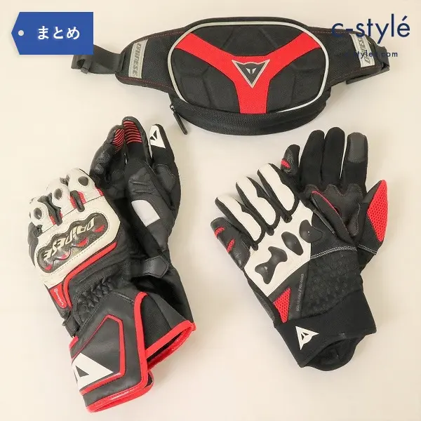 Dainese ダイネーゼ ボディバッグ + バイク用 グローブ2点 8.5/Mサイズ カーボン レザー