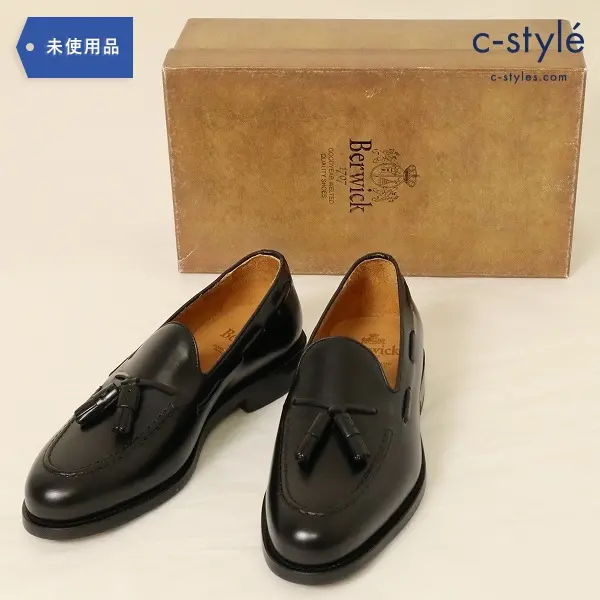 Berwick バーウィック タッセル ローファー size8（26.5cm相当） Black 8491 スペイン製 箱付き