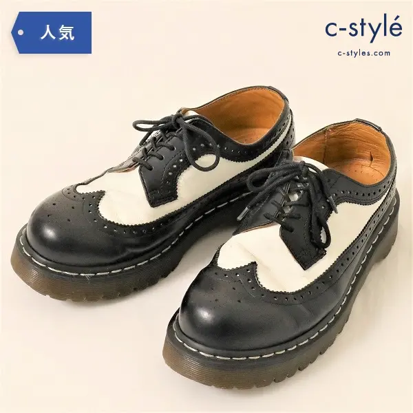 Dr.Martens ドクターマーチン BROGUE SHOE ブローグ シューズ UK7 26cm Black x White