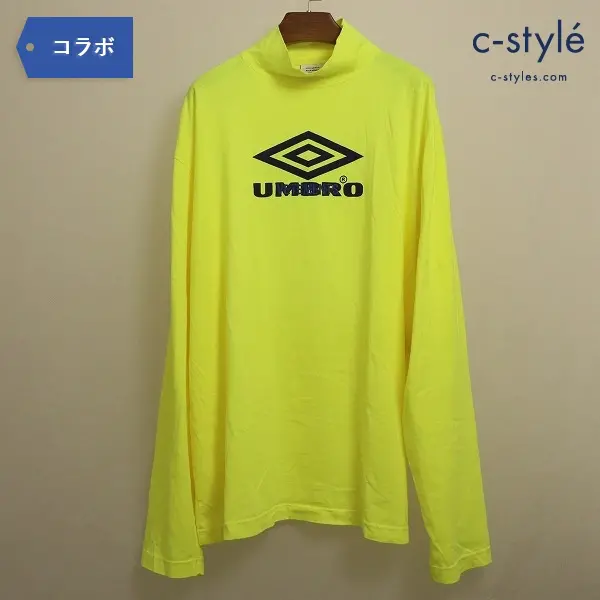 VETEMENTS x UMBRO ヴェトモン x アンブロ ハイネック オーバーサイズ 長袖 Tシャツ イエロー