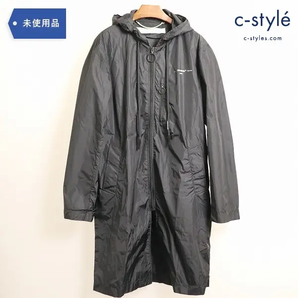 OFF-WHITE オフホワイト RAINCOAT レインコート Sサイズ BLACK 20SS ナイロン