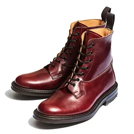 Tricker’s(トリッカーズ) ブーツ 限定ソール M5635 BURFORD BURGUNDY CORDVAN RIDGEWAY SOLE