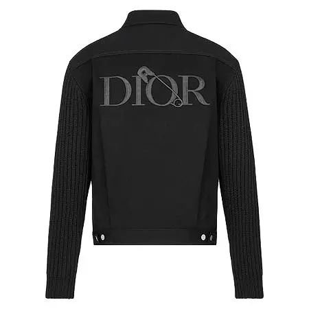 DIOR HOMME(ディオールオム) デニム DIOR AND JUDY BLAME ブルゾン ストレッチコットンデニム＆ウールニット