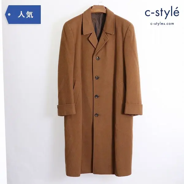BALENCIAGA バレンシアガ チェスターコート カシミア混 ウール ブラウン size46