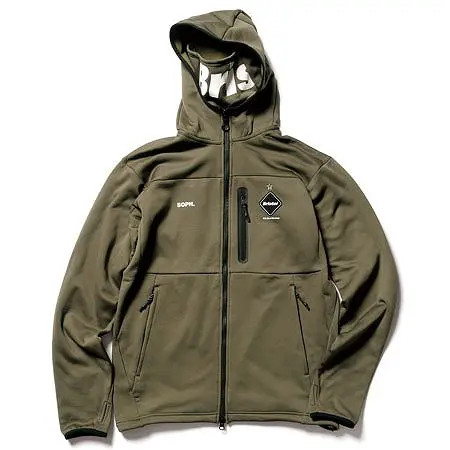 F.C.Real Bristol(エフシーレアルブリストル) パーカー POLARTEC POWER STRETCH ZIP UP GAITER HOODIE