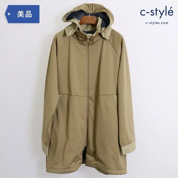 CURLY 19AW フードコート ナイロン 切り替え フード着脱可 裏フリース size3