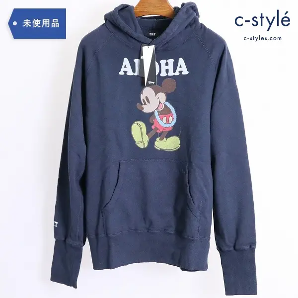 TMT x DISNEY ミッキー VINTAGE SWEAT HOODIE ALOHA MICKEY パーカー