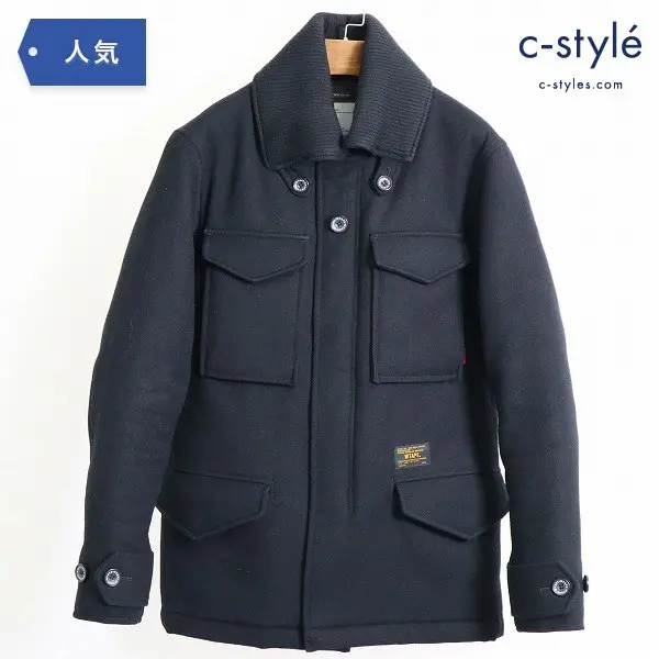 WTAPS ダブルタップス M-65 ウール メルトン ジャケット size2 中綿 コート ブラック