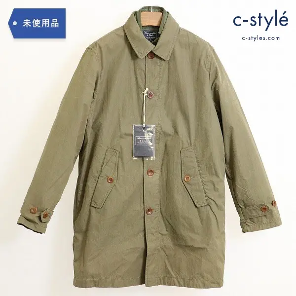 Abercrombie&Fitch アバクロ ミリタリーコート Olive S 中綿キルティング ベスト ライナー付
