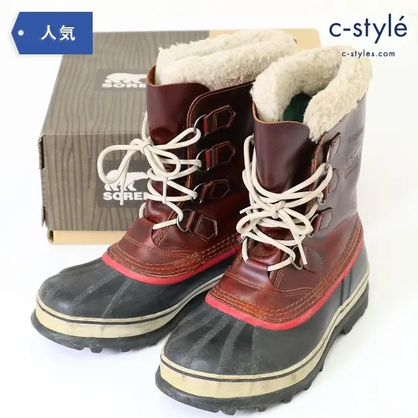 SOREL ソレル CARIBOU WL カリブー スノー ブーツ 26cm ウール 防水 レザー ブラウン