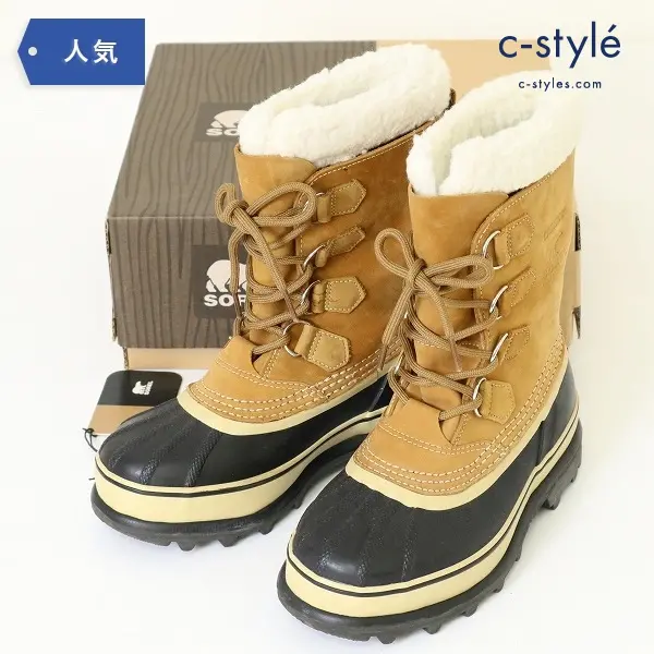 SOREL ソレル CARIBOU カリブー ウィンター ブーツ 24cm ヌバック レザー レディース