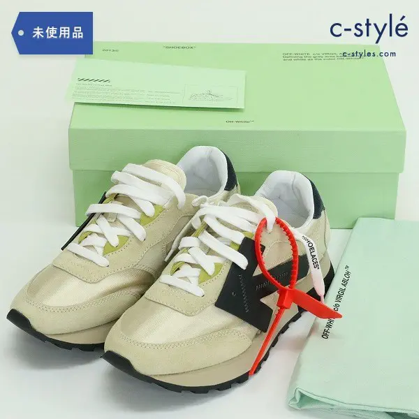 OFF-WHITE オフホワイト HG RUNNER スニーカー size40 ECRU BLACK ランナー スウェード