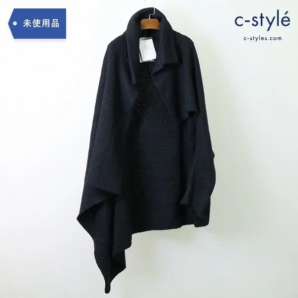 Y’s ワイズ 15AW ニット ケープ コート size2 アシンメトリー ヨウジヤマモト