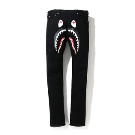 A BATHING APE SHARK(アベイシングエイプ シャーク) SHARK SLIM STRETCH DENIM PANTS